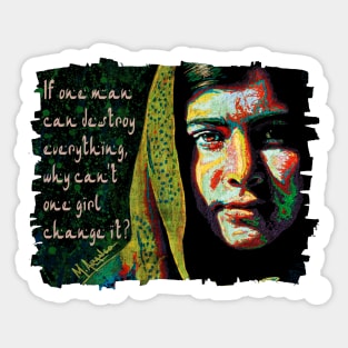 Malala Quote Sticker